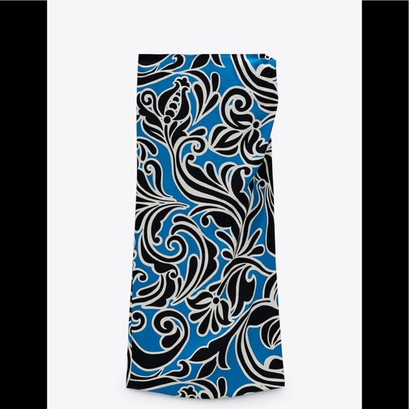 Zara Skirts Zara Set Printed Wrap Skirt And Draped Top Poshmark